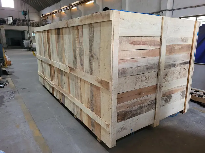 Long closed wooden box made to size